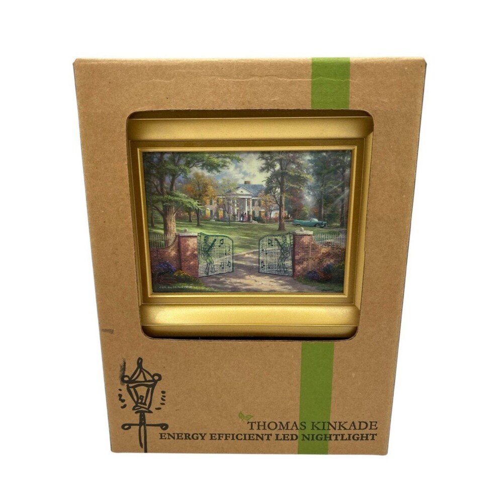 Thomas Kinkade Led Nightlight Graceland 50th Anniversary Elvis Presley Estate